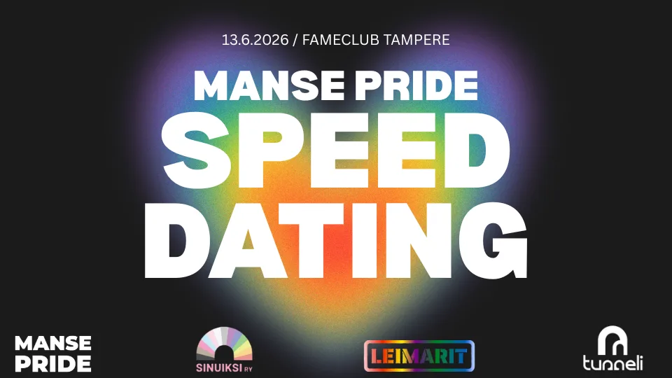Manse Pride Speed Dating -tapahtuman juliste: 13.6.2026, Fameclub Tampere